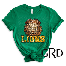 Load image into Gallery viewer, Lions Faux Sequin