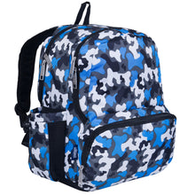 Load image into Gallery viewer, Blue Camo 17 Inch Backpack
