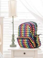 Load image into Gallery viewer, Rainbow Hearts 17 Inch Backpack
