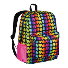 Load image into Gallery viewer, Rainbow Hearts 16 Inch Backpack
