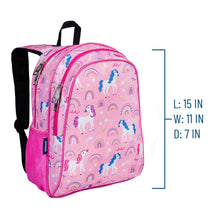 Load image into Gallery viewer, Rainbow Unicorns 15 Inch Backpack
