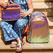 Load image into Gallery viewer, Orange Shimmer 15 Inch Backpack
