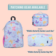 Load image into Gallery viewer, Butterfly Garden Blue 15 Inch Backpack
