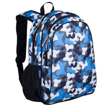 Load image into Gallery viewer, Blue Camo 15 Inch Backpack

