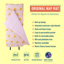 Load image into Gallery viewer, Pink and Gold Stars Original Nap Mat
