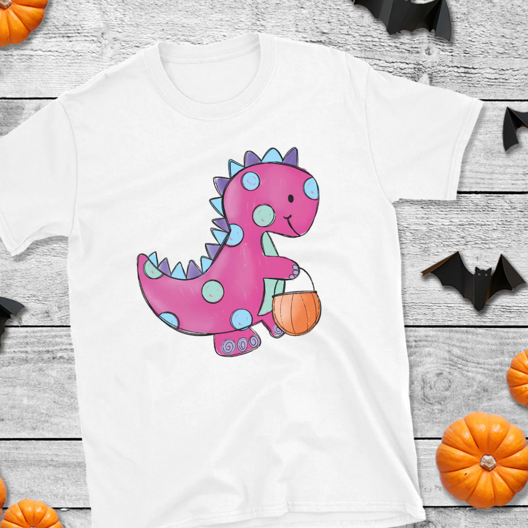 Pink Dinosaur Pumpkin Toddler/Youth