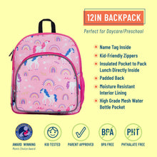 Load image into Gallery viewer, Rainbow Unicorns 12 Inch Backpack
