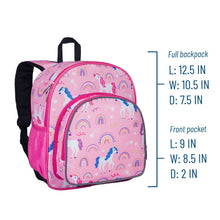 Load image into Gallery viewer, Rainbow Unicorns 12 Inch Backpack
