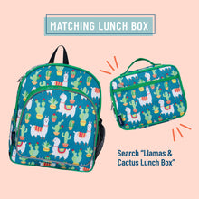Load image into Gallery viewer, Llamas and Cactus Pink 12 Inch Backpack
