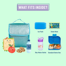 Load image into Gallery viewer, Blue Glitter Lunch Bag

