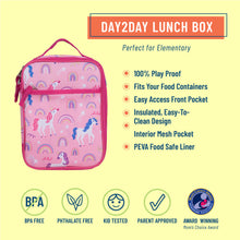 Load image into Gallery viewer, Rainbow Unicorns Day2Day Lunch Box
