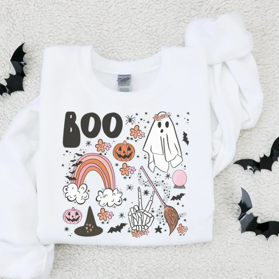 Boo Ghosts Halloween Collage Adult/Youth