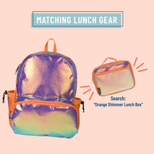 Load image into Gallery viewer, Orange Shimmer 17 inch Backpack
