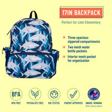 Load image into Gallery viewer, Sharks 17 Inch Backpack
