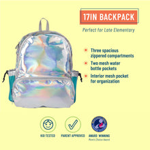 Load image into Gallery viewer, Holographic 17 inch Backpack
