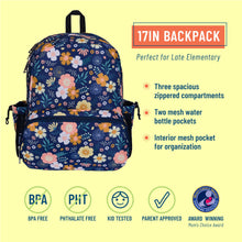 Load image into Gallery viewer, Wildflower Bloom 17 Inch Backpack
