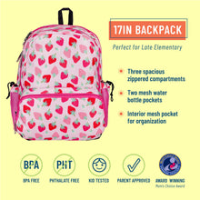 Load image into Gallery viewer, Strawberry Patch 17 Inch Backpack
