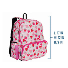 Load image into Gallery viewer, Strawberry Patch 17 Inch Backpack
