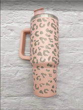 Load image into Gallery viewer, 40oz Leopard Engraved Tumbler With Handle
