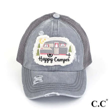 Load image into Gallery viewer, Happy Camper C.C. Beanie Brand Ponytail Hat
