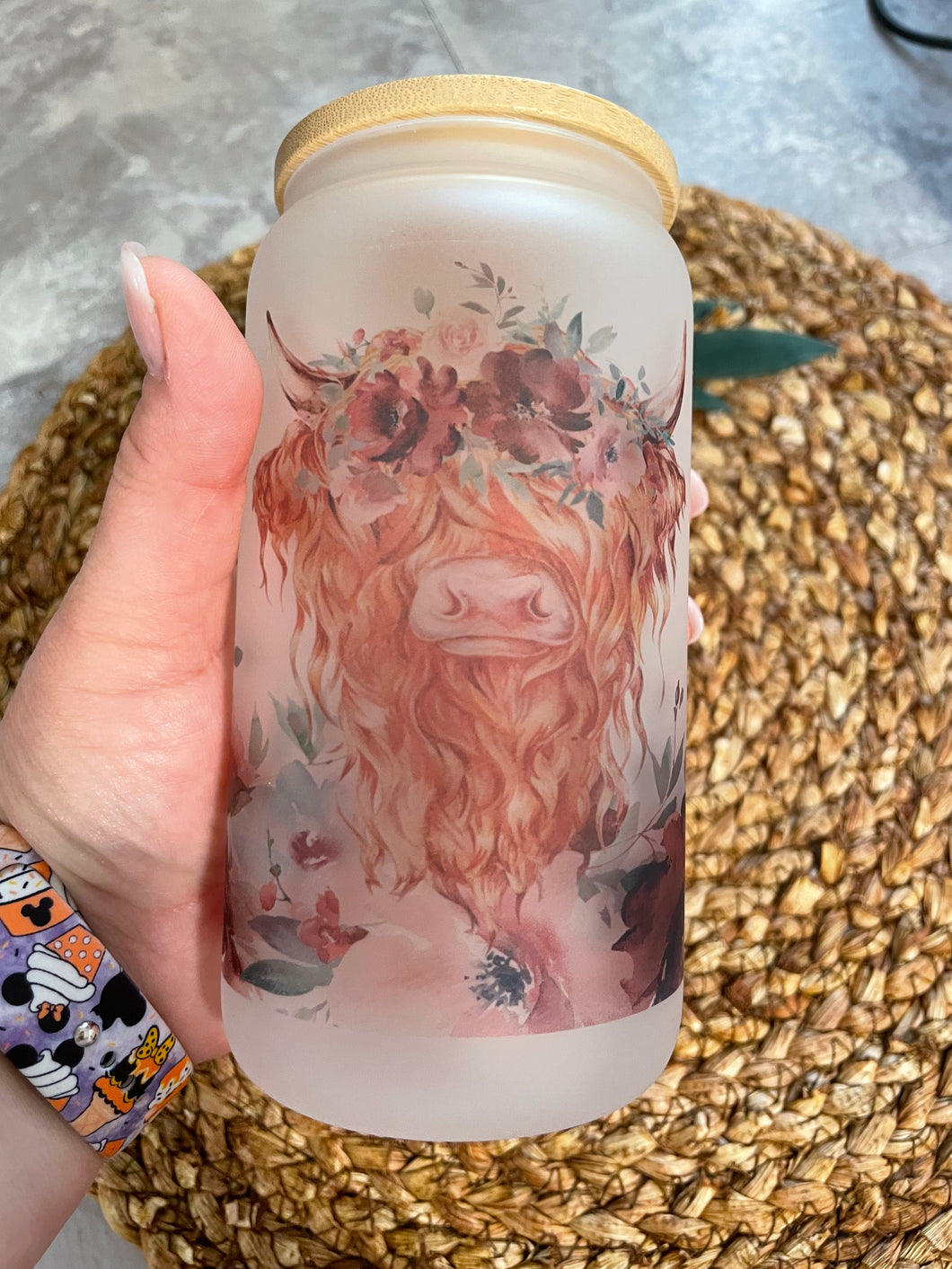 COW FROSTED GLASS MUG BID WAR